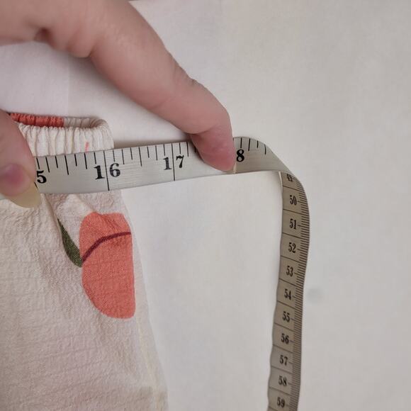 Peaches & Cream Pink Cream Pajama Set Size XL Retro Loungewear Satin Trim - Picture 12 of 13